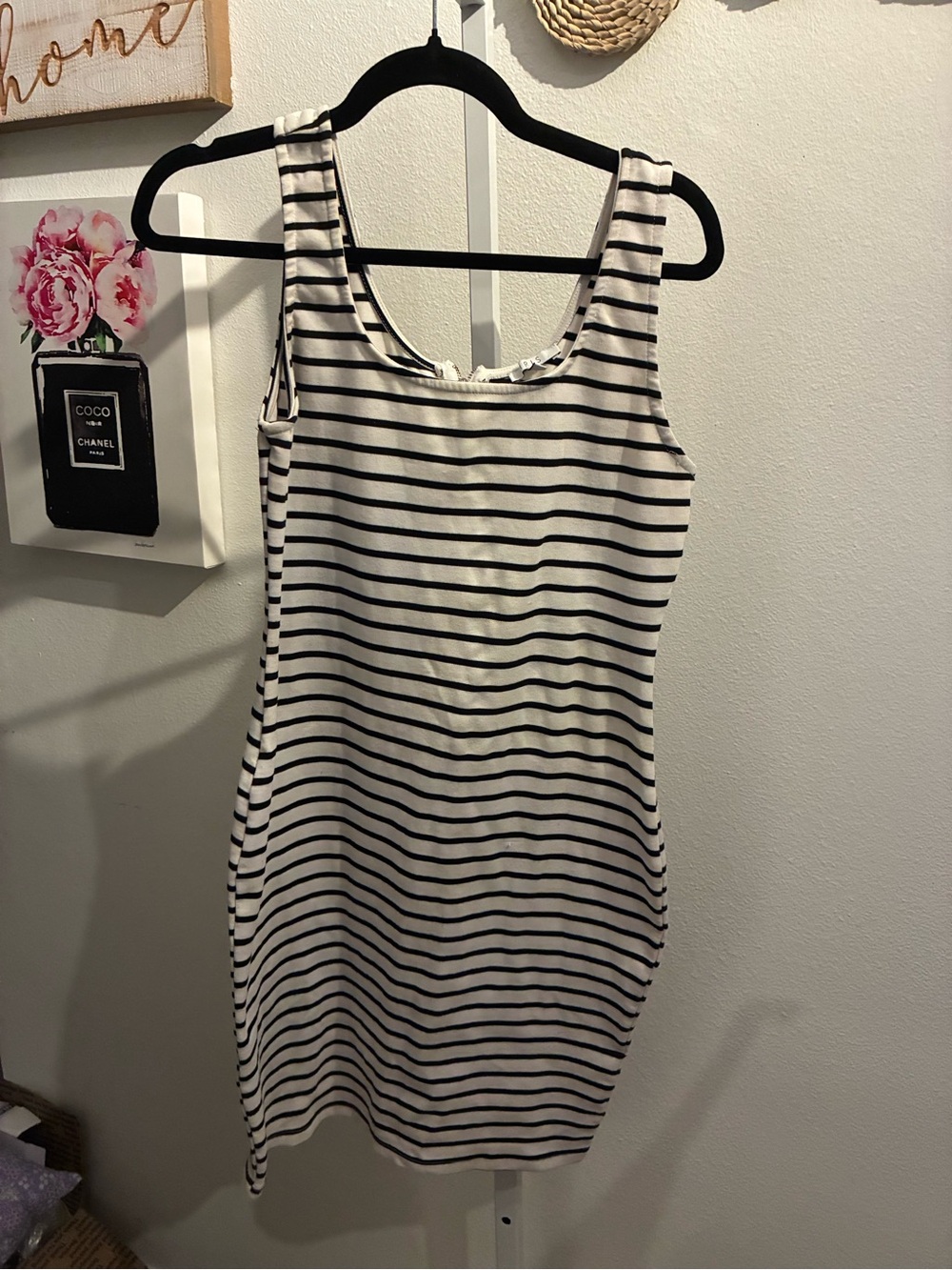 iris Black and White Striped Tank